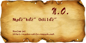 Nyókó Odiló névjegykártya